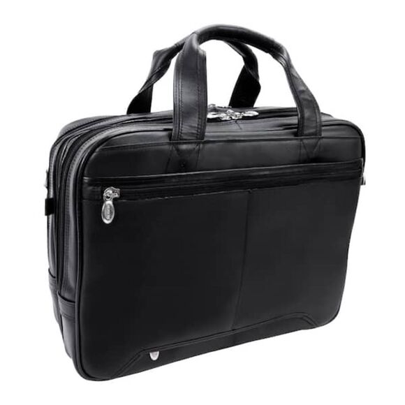 McKLEIN Pearson Leather 17 in.Exp Double compartment Laptop Briefcase bag $480 - Picture 8 of 16